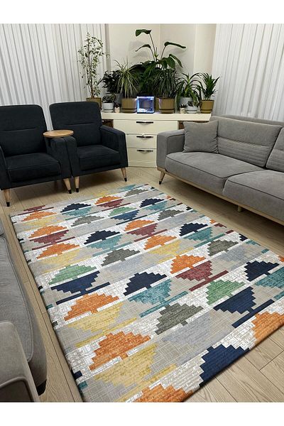 ALLGELSİN غطاء سجادة من الصوف الصغير المرن 4m2 160x230 أو 6m2 200x300 غطاء سجادة مربع بأربعة أو ستة متر