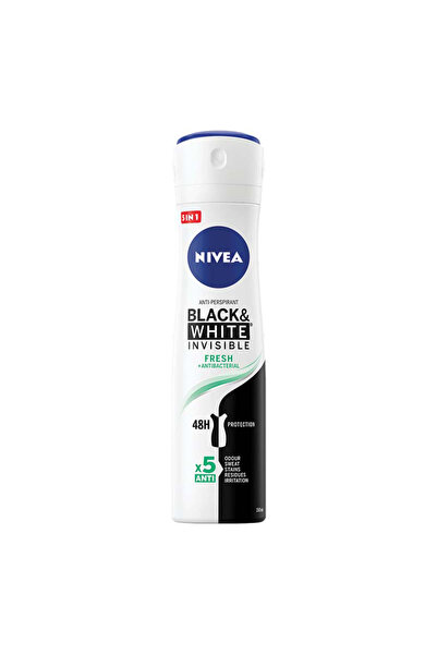 NIVEA Αντιιδρωτικό Αποσμητικό 150ml Αόρατο Μαύρο/Λευκό Φρέσκο, 150ml