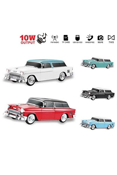 Skygo Nostaljik Ledli Chevrolet Araba Fm Radyolu Bluetooth Hoparlör Speaker W...