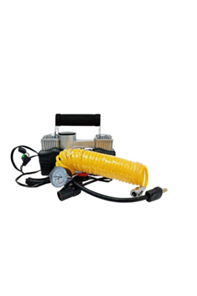 Tools Heavy Duty 2 Cylinder Double Cylinder Car Air Inflator and Tire Compressor with Bag for Easy Carrying and Storage