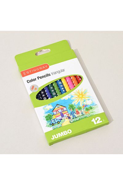 Choice thick rod 12 Thick 18 Thin Rods Triangular Colored Lead Cartoon Box Painting Graffiti Pen Student Gi