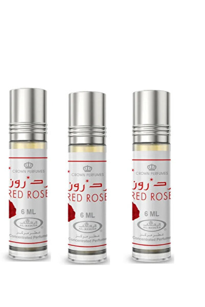 ALREHAB الرحاب عطر بدون كحول مركز ريد روز 6مل * 3 قطع