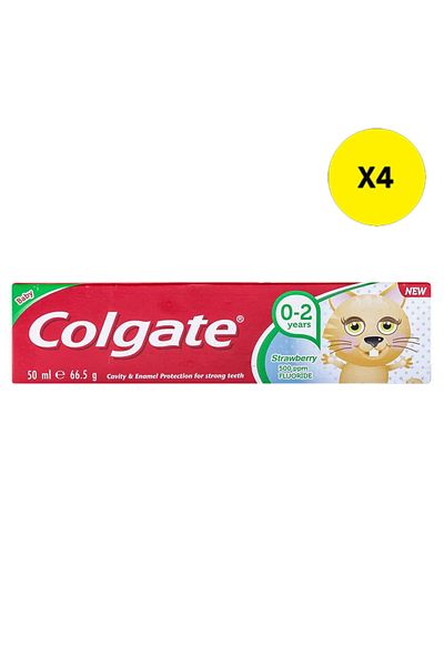 Colgate X4 - COLGATE CHILDREN'S TOOTHPASTE 50ML STRAWBERRY