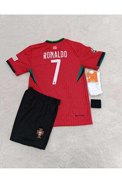 BYSPORTAKUS Portekiz 2024-25 Sezonu Cristiano Ronaldo Iç Saha Çocuk Forması 4...
