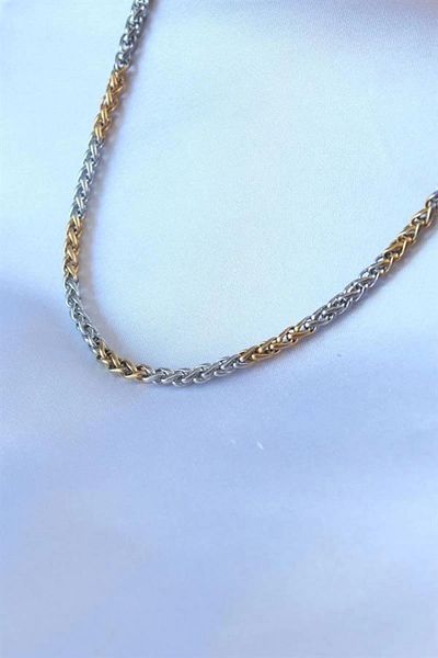 Clariss 316L Steel Mix Color Thick Chain Model Men's Necklace