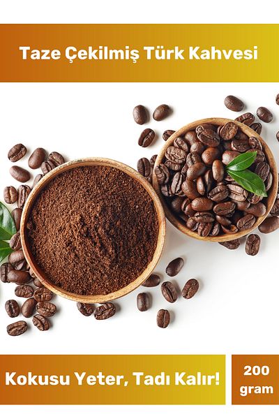 Fernanda New Season Natural Unadulterated Traditional Stone Mill Ground Freshly Ground Turkish Coffee 200 g