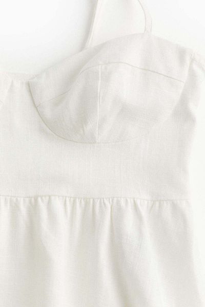 H&M Linen-blend bustier top