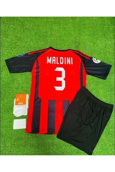 BYSPORTAKUS 2007 Sezonu Paolo Maldini Nostalji Çocuk Forması 4'lü Set