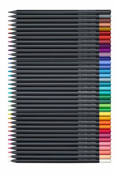 Adel Blackline 24 Dry Crayons Cardboard Box 1 Pack 12 Colors Blackline Dry Crayons Full Size Colored Pencil