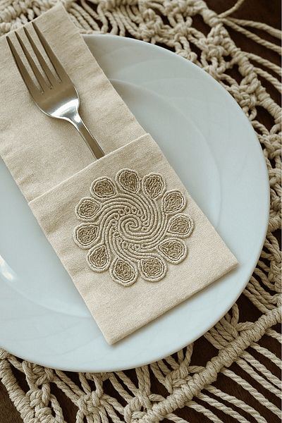 Emtory Home 6 Pieces Decorative Oriental Lacy Cutlery Serving Presentation
