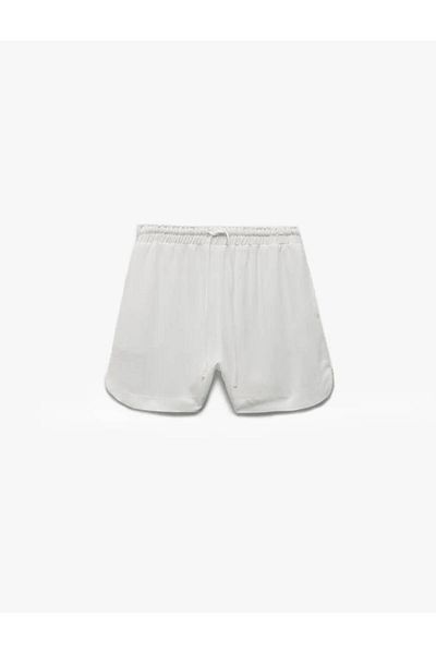 Koton Lace-Up Pocket Linen and Viscose Blended Mini Shorts