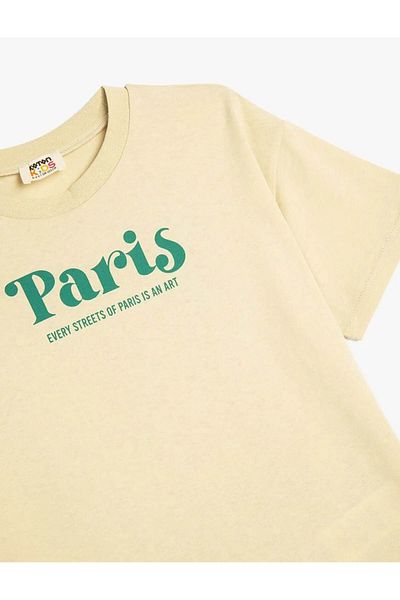 Koton Tricou oversize din bumbac cu mânecă scurtă cu imprimeu cu slogan