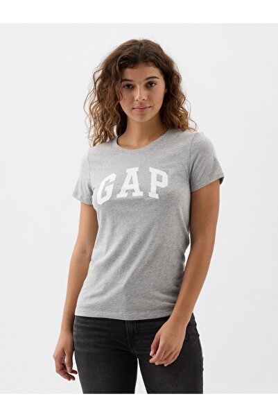 GAP Kadın Gri Gap Logo T-Shirt