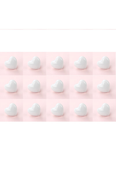 kralkulp 15 Pieces of Heart White Handle (Furniture Handle)