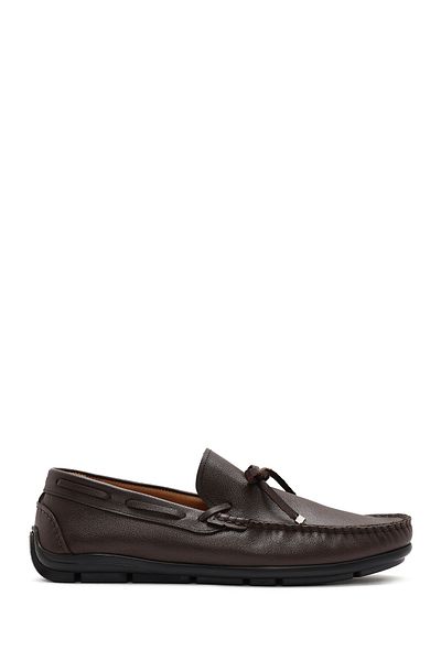 Derimod Men's Brown Tasseled Leather Loafer 25Sfd 755218