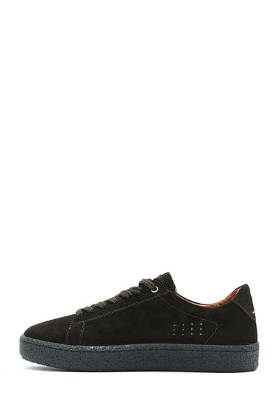 Derimod Men's Khaki Lace-Up Suede Leather Sneaker 25Sfd 765010