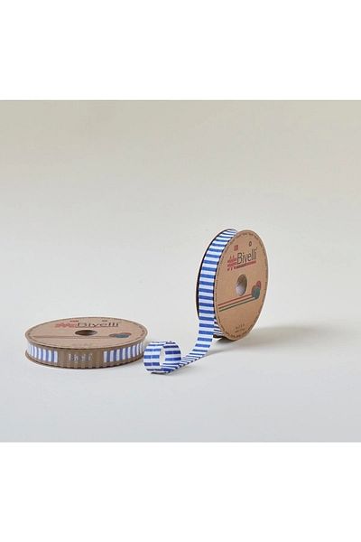 NextGen Styles Piping Thick Striped Layered F01 Blue 2 Cm 25 Meters 65% Cotton 35% Polyester