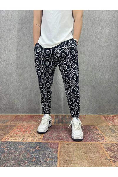FıttingRoom Bohemian Patterned Baggy Trousers with Elastic Waist