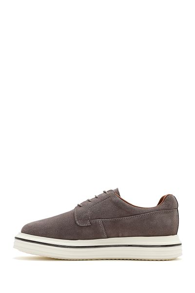 Derimod Men's Mink Laced Thick Soled Suede Leather Casual Shoes 25Sfd 650310