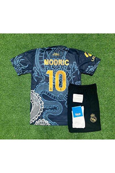 Lion Spor R.E.A.L.M.A.D.R.I.D 2024/25 Season Luka Modric Dragon Patterned Concept Kids Jersey Set of 4