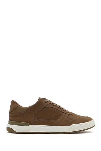 Derimod Men's Beige Lace-Up Nubuck Leather Sneaker 25Sfd6114V3