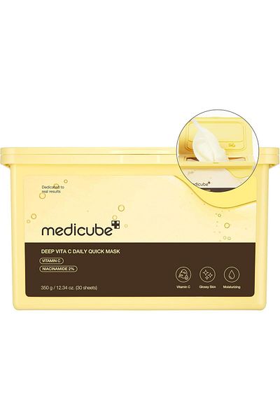 Medicube MediCube Deep Vita C Daily Rapid Mask to Reduce the Appearance of Dark Spots and Freckles - 350g - 30 Sheets