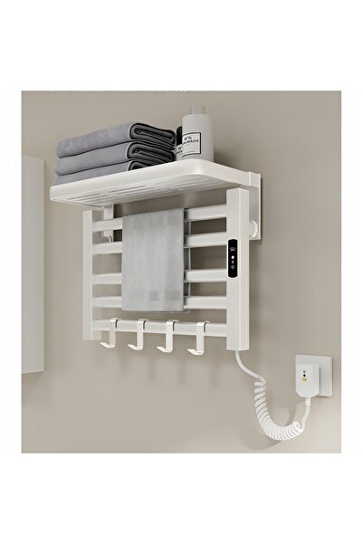 Yelajoy Wall-mounted electric heated towel rack,intelligent temperature control,digital display,with hook