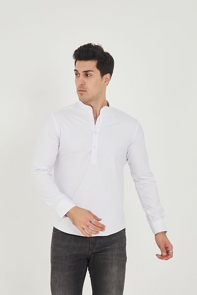 jack carisma ΑΝΔΡΙΚΟ ΠΟΥΚΑΜΙΣΟ ΜΙΣΟ ΠΑΤ ΚΟΛΑΡ Lycra SLIM FIT