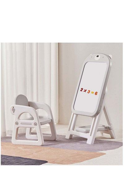 COOYA Portable children's drawing board,safe and durable,height adjustable,easy to assemble,with stool