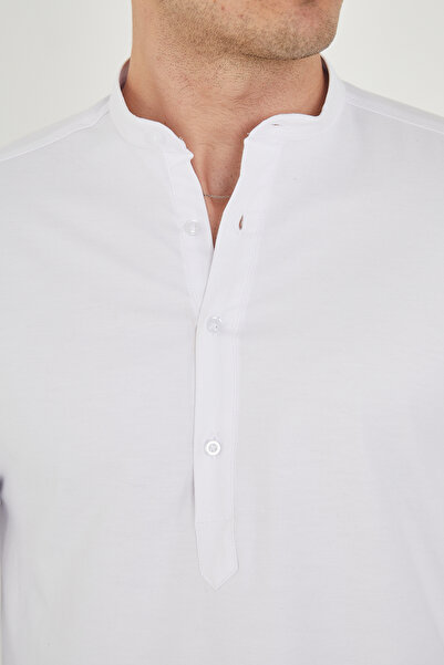 jack carisma ΛΕΥΚΟ ΑΝΔΡΙΚΟ ΠΟΥΚΑΜΙΣΟ ΜΕ ΜΙΑ ΜΙΣΗ ΠΑΤ ΛΑΜΠΡΗ ΣΤΟΥΡΑΚΙΑ ΛΙΚΡΑ ΣΤΡΟΓΓΥΛΟ ΣΤΥΛ