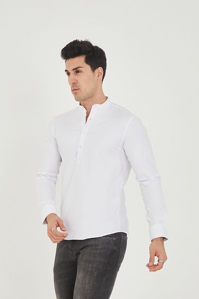 jack carisma ΑΝΔΡΙΚΟ ΠΟΥΚΑΜΙΣΟ ΜΙΣΟ ΠΑΤ ΚΟΛΑΡ Lycra SLIM FIT