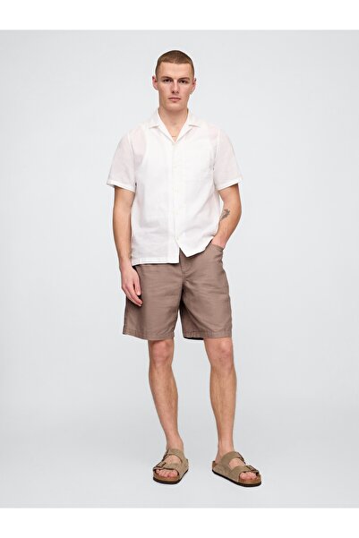 GAP Erkek Kahverengi Keten Şort