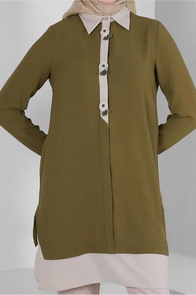 Alvina SHIRT COLLAR ACCESSORY DETAIL TUNIC 43703