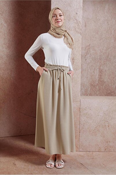 Alvina 60587 Model Hijab Skirt - Elastic Waist
