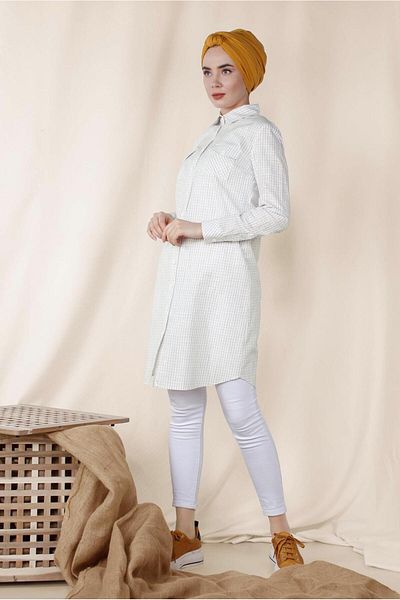 Alvina Square Patterned Cotton Tunic 4149