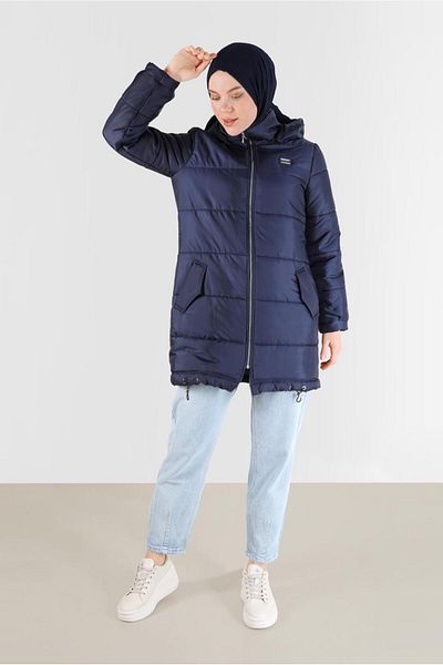 Alvina Puffer Jacket with Hood and Gathered Skirt - 90275