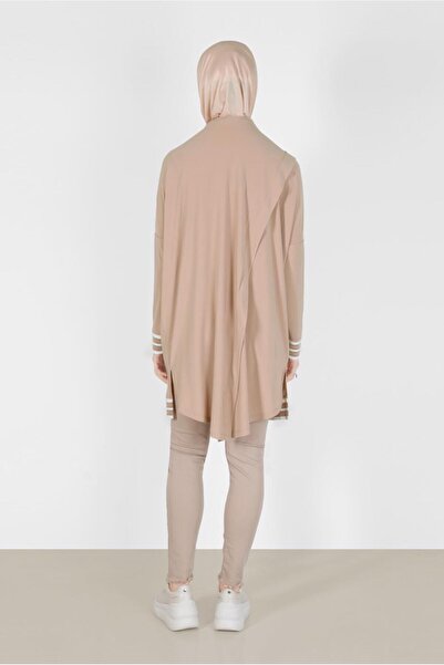 Alvina Pocket Detailed Tunic with Cuffs and Skirt Nibs 41613