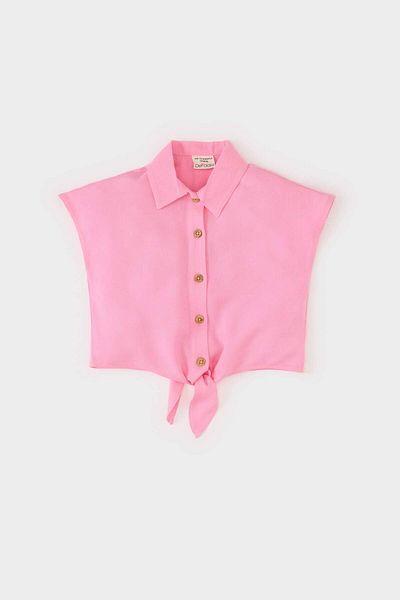 DeFacto Baby Girl Shirt Collar Short Sleeve Shirt E2897A525Sm