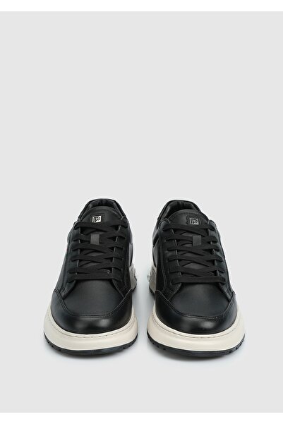 Provoq Siyah Deri Erkek Sneaker