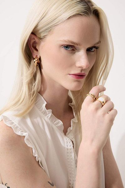 DeFacto Women's 2-Piece Gold Earrings E9086Axns