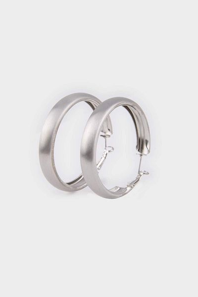 DeFacto Women's Silver Matte Earrings E8553Axns