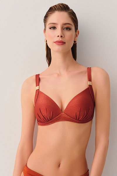 SUWEN Jenny Triangle Bikini Top with Accessories
