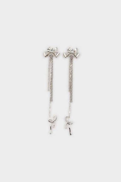 DeFacto Women's 2-Piece Dangle Silver Earrings E6738Axns