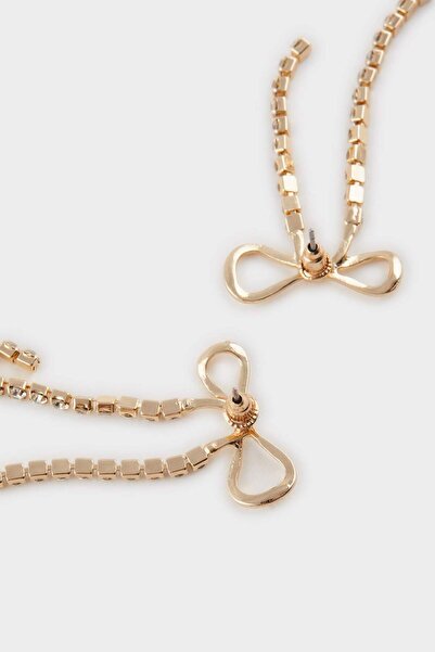 DeFacto Kadın Kurdele Gold Küpe E6710AXNS