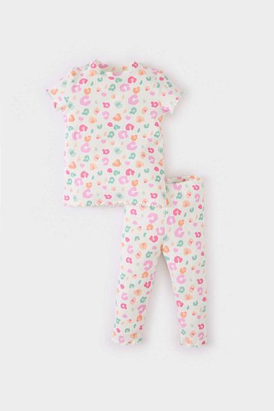 DeFacto Baby Girl Set of 2 Patterned Ribbed Camisole Master Leggings E5722A525Sm