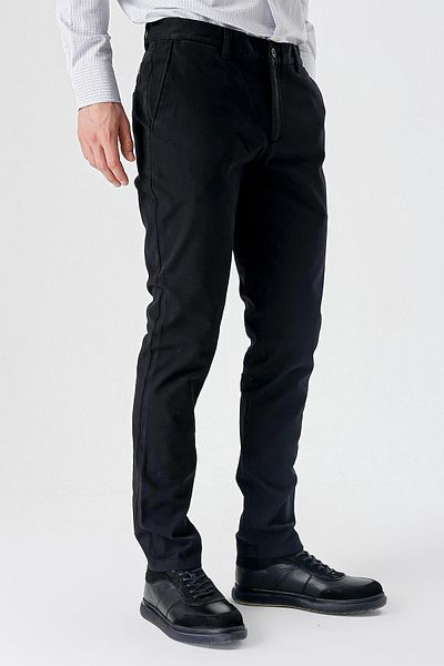 İmza Black Stretchy Side Pocket Casual Slim Fit Chino Trousers 1003230173
