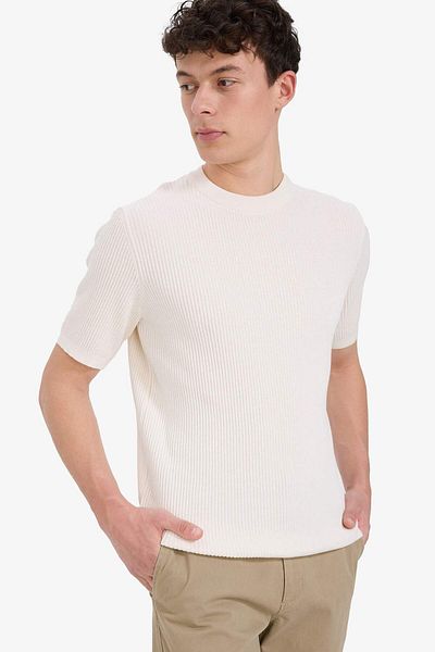 DeFacto 100% Cotton Standard Fit Crew Neck Short Sleeve Knitwear T-Shirt E5765Ax25Sm