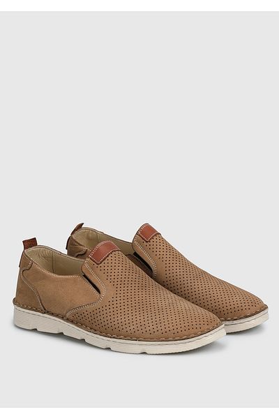 Eclipse Men's Beige Leather Shoes
