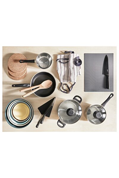 IKEA Annons 5-piece Cookware Set, Glass/stainless Steel