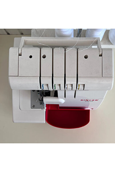 SİNGER Morpiko Singer Overlok Makinası Çöp Kutusu Xl Kırmızı -14sh 654 -14sh 754 -14hd 854 -hd 0405s -s010l